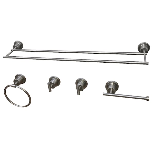 BAH821330478SN Concord 5-Piece Bathroom Accessory Set, Brushed Nickel